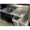 Image 1 : SINGLE WELL STAINLESS STEEL SINK WITH TAPS &RUNOFF
