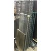 LOT OF ASSORTED WIRE WALLSHELVES W/ HINGEMOUNTS