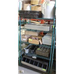 5 TIER GREEN WIRE COMMERCIAL STORAGE RACK