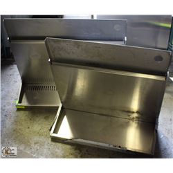 2 VARIOUS S/S RANGE BACKSPLASHES W/ OVERSHELF