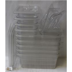 LOT OF ASSORTED COMMERCIAL PLASTIC INSERTS W/