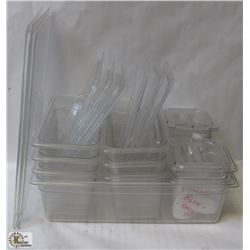 LOT OF ASSORTED COMMERCIAL PLASTIC INSERTS W/