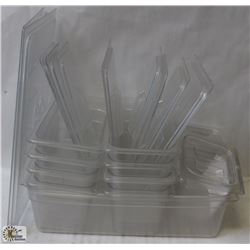 LOT OF ASSORTED COMMERCIAL PLASTIC INSERTS W/