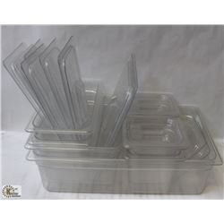 LOT OF ASSORTED COMMERCIAL PLASTIC INSERTS W/