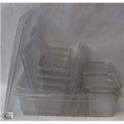 LOT OF ASSORTED COMMERCIAL PLASTIC INSERTS W/