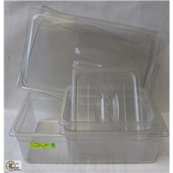 LOT OF ASSORTED COMMERCIAL PLASTIC INSERTS W/