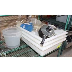 3 TUB-TOTES OF COMMERCIAL MISCELLANEOUS UTENSILS