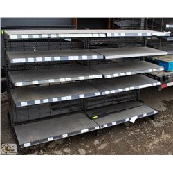 6' DOUBLE SIDED COMMERCIAL SHELVING DISPLAY