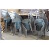Image 1 : LOT OF 32 GREEN PADDED METAL RESTAURANT CHAIRS