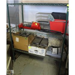 3 TIER GREEN WIRE COMMERCIAL STORAGE RACK