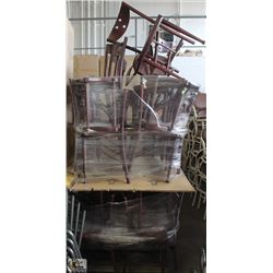 LOT OF APPROX. 32 SOLID WOOD CAFE CHAIRS