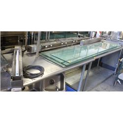 6FT S/S COMMERCIAL HEATED SNEEZEGUARD W/ GLASS