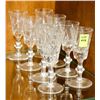 Image 1 : GROUP OF 8 PINWHEEL CRYSTAL MINI GOBLETS