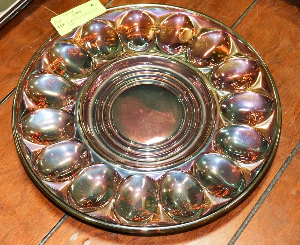 VINTAGE MULTI COLOR DEVILED EGGS TRAY Kastner Auctions