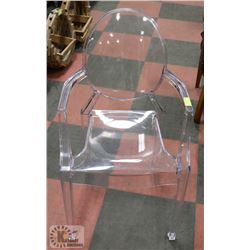 CLEAR ACRYLIC ARM CHAIR