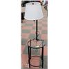 Image 1 : METAL & GLASS SIDE TABLE LAMP, 55" TALL