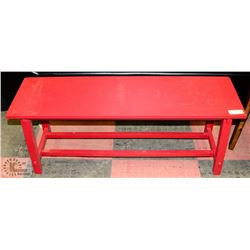 RED WOOD BENCH 42 X 12 X 17