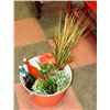 Image 1 : METAL BUCKET WITH ASSORTED SHOWHOME DECORATIONS