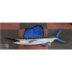 MOUNTED SAILFISH 12" LONG.-DAMAGED