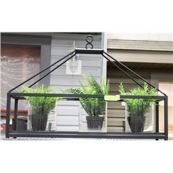 METAL DECORATIVE PIECE WITH ARTIFICIAL PLANTS, 32