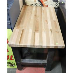 SOLID WOOD AND METAL WORK TABLE