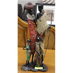 ABORIGINAL FAMILY STATUE, 22" TALL