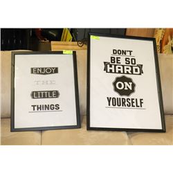 PAIR OF FRAMED INSPIRATIONAL PICTURES