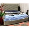 Image 1 : SHOWHOME FABRIC KING SIZE BEDFRAME-MATTRESS NOT