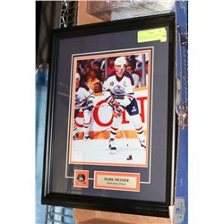 MARK MESSIER CUSTOM FRAMED PICTURE AND UNOPENED