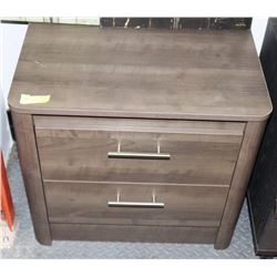 SHOWHOME 2 DRAWER NIGHT STAND ON CHOICE: WOOD TONE