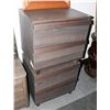 Image 1 : PAIR OF SHOWHOME WOOD GRAIN 2 DRAWER NIGHT STANDS