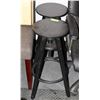 PAIR OF SHOWHOME BLACK BAR STOOLS