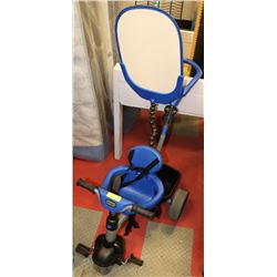LITTLE TIKE TRICYCLE WITH PUSH HANDLE AND SHADE