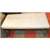 Image 1 : SHOWHOME WHITE LEATHERETTE AND CHROME BENCH