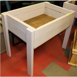 RAISED WHITE PLANTER 25" X 39" X 41"