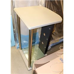 GREY STEREO ENTERTAINMENT STAND. FURNITURE