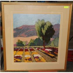 PASTEL ON BLACK LANDSCAPE BY MARY SILVERWOOD