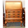 Image 1 : VINTAGE SOLID WOOD WRITING DESK WITH DRAWERS.