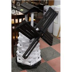 HUGE CEDAR WINDMILL PLANTER - 4' TALL X 2'W AND