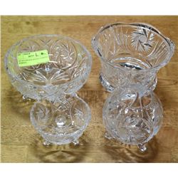 SET OF 4 VINTAGE ESTATE 3 FOOTED PINWHEEL