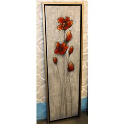 LONG STEM FLOWER OIL ON CANVAS, 16 X 50