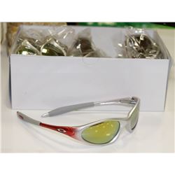 BOX OF OAKLEY STYLE SILVER ORANGE DESIGNER