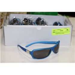 BOX OF OAKLEY STYLE OCEAN BLUE DESIGNER SUNGLASSES