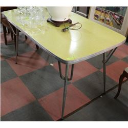 1960'S ARBORITE AND CHROME DROP LEAF KITCHEN