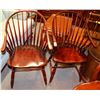Image 1 : GROUP OF 2 SOLID WOOD SPINDLE ARMCHAIRS
