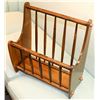Image 1 : VINTAGE SOLID WOOD NEWSPAPER/MAGAZINE RACK