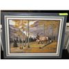 Image 1 : 20 X 16 FRAMED OIL ON CANVAS "ELK IN THE FOREST"