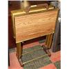 Image 1 : SET OF TV TRAYS WITH STAND