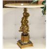 Image 1 : SOLID BRASS CHERUB & MARBLE TOP TABLE