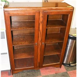 ANTIQUE GLASS DOOR DISPLAY CABINET